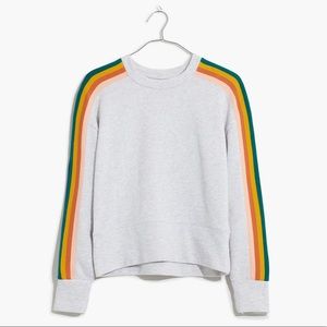 Madewell Rainbow-Inset Crop Sweatshirt